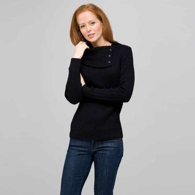 Long Sleeve Button Out Turtle Neck